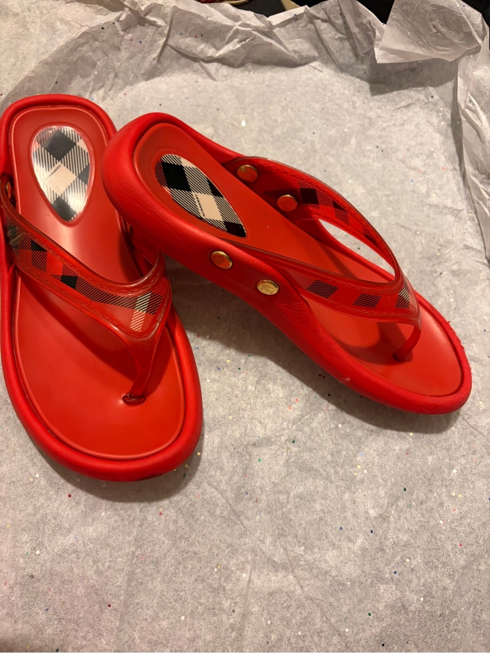 Burberry Woman Thong Flat Shoes Size 39 - Picture 10 of 12